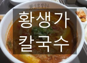 [수원역 애경백화점 식품관] #황생가칼국수 솔직리뷰(사골칼국수, 육개장칼국수)