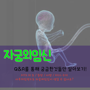 자궁외임신, Q&A를 통해 궁금한것들만 알아보기!(MTX, 증상, 사후피임약, 사망, HCG수치 등)